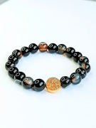 Bransoletka z Czarnego Agatu i Hematytu Drzewko Życia | NaKra Jewelry