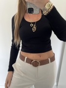 Czarna bluzka Basic primark s crop 