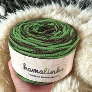 Sznurek bawełniany z rdzeniem KamaLINKA PIKSEL zielono brązowy 5mm 100m