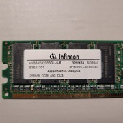 Pamięć RAM Infineon 256MB 32mx64 SDRAM PC3200U-30330-A0