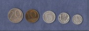 Zestaw 5 monet 1-20 zł PRL