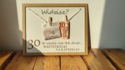 PREZENT NA 30 URODZINY RAMKA TABLICZKA ŚMIESZNE 