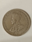 Australia 6 pensow1936r. srebro Jerzy V Herb Gwiazda Zwierzad Ptak Emu