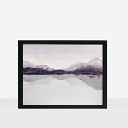 Autorska akwarela roślinna 30x40 cm, PEJZAŻ PURPLE