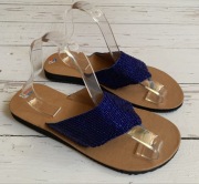 Stylowe Damskie Klapki Japonki Kind 40 Koraliki Boho Etno Nowe !