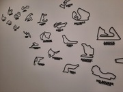 Tor Tory Wyścigowe F1  dekoracja na ścianę 25szt.