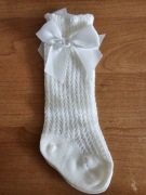 Skarpety dla dziecka kremowe z kokardką 