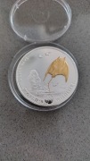 Srebrna moneta pozłacana, 1oz 