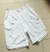 Ładne zwiewne białe spodenki retro wysoki stan