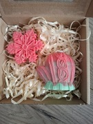  box świec sojowych rękawiczka i snieżynka bezzapachowe prezent święta 