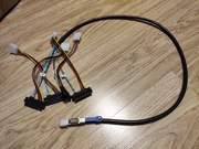 Przewód SAS SFF-8644 do 4x SFF-8482 1 m