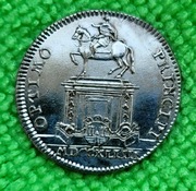 1744 FRANCJA, LUDWIK XV, ŻETON-OPTIMO PRINCIPI, AG