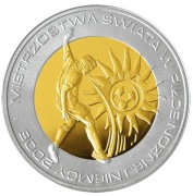 Srebrna moneta 10zł MŚ 2006 pozłacana - 0,42 oz uncji Ag 999. Czytaj opis