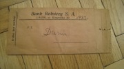 BANK ROLNICZY  SA LWÓW 1937 KOPERTA PRZEDWOJENNA A SCHOCHET JASŁO JUDAIK