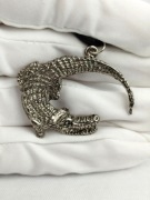 NOWY Naszyjnik wisiorek męski krokodyl aligator Vintage