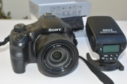 Sony Cyber-Shot HX400V + lampa błyskowa + torba