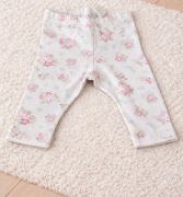 Legginsy niemowlęce 68 w kwiaty 3–6 mies. bardzo dobry stan