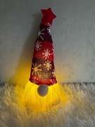 Skrzat Świąteczny LED 20 cm elf krasnal gnom ozdoba świąteczna