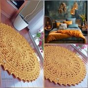 Dywan ze sznurka ażurowy 90cm MotkiemiSznurkiem 