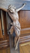 Krzyż wiszący duży 60cm zabytkowy drewniany