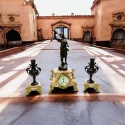 Zegar francuski z dostawkami po serwisie i renowacji sprawy w 100 %