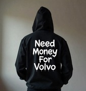 Męska Czarna Bluza M Need Money For Volvo