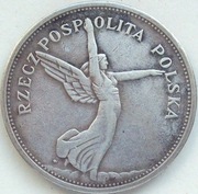 5 złotych Nike 1930r. - stan III+. Rzadsza moneta R3. 