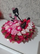 ZESTAW PREZENTOWY TORCIK PREZENT MERCI URODZINY DZIEŃ KOBIET ŚLUB ROCZNICA