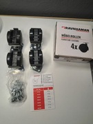 Zestaw 4 kółek do mebli i wózków.