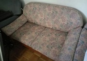 Sofa 2-osobowa, 3-osobowa i fotel w kwiaty