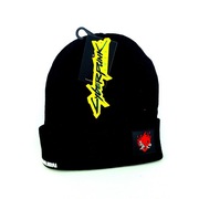NOWA CYBERPUNK 2077 CZAPKA ZIMOWA CZARNA SAMURAI + LOGO