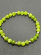 Bransoletka Kamień naturalny Oliwin Złote kuleczki 14K GF