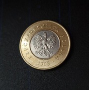 Moneta 2 zł z 2008 roku obiegowa 2zl złote 2008r rok obiegowe 2zł 2008 rok