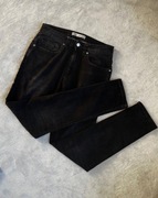 Zara spodnie proste casual męskie jeansy miękkie czarne M 38 jesień modne