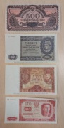 Reprodukcje banknotów PWPW 2006 r. - 500 zł x2 i 100 zł x2