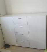 Komoda biały połysk szer 132 cm