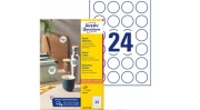 Etykiety OKRĄGŁE AVERY 40mm L3415 24 szt. na 1 arkuszu