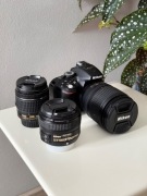 Nikon D5300 + 3 obiektywy | 18–105 VR | 18–55 | 50mm f/1.8G | Zestaw