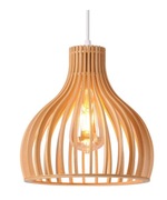 Żyrandol Lampa sufitowa drewniana, ręcznie wykonana wisząca