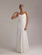 Romantyczna i zwiewna suknia ślubna na ramiączkach ASOS rozmiar L _PGZ