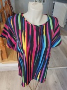 Bluzka w kolorowe pasy. Rozmiar 42.