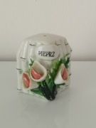 Pieprzniczka ceramika PRL vintage 