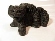 Figurka kot kotek czarny fajans? wys. 6 cm szer. 10 cm