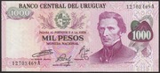 Urugwaj 1000 pesos 1974 - Jose Artigas - stan bankowy UNC