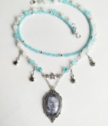 Błękitny naszyjnik ręcznie robiony Stray Kids Felix SKZ