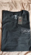 Levi's czarny t-shirt rozm XL konturowe logo w kontuarze 