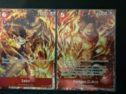One Piece Sabo OP05-007 & Portgas.D.Ace ST15-005 Illustration Box 5 Promo