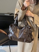 Nowa brązowa duża torebka podróżna pojemna elegancka modna stylowa + GRATIS