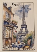 Magnes na lodówkę Paris Paryż Francja France Luwr Łuk Tryumfalny. (4K)