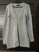 sweter/kardigan ZARA w rozmiarze S w kolorze jasnoszary melanż